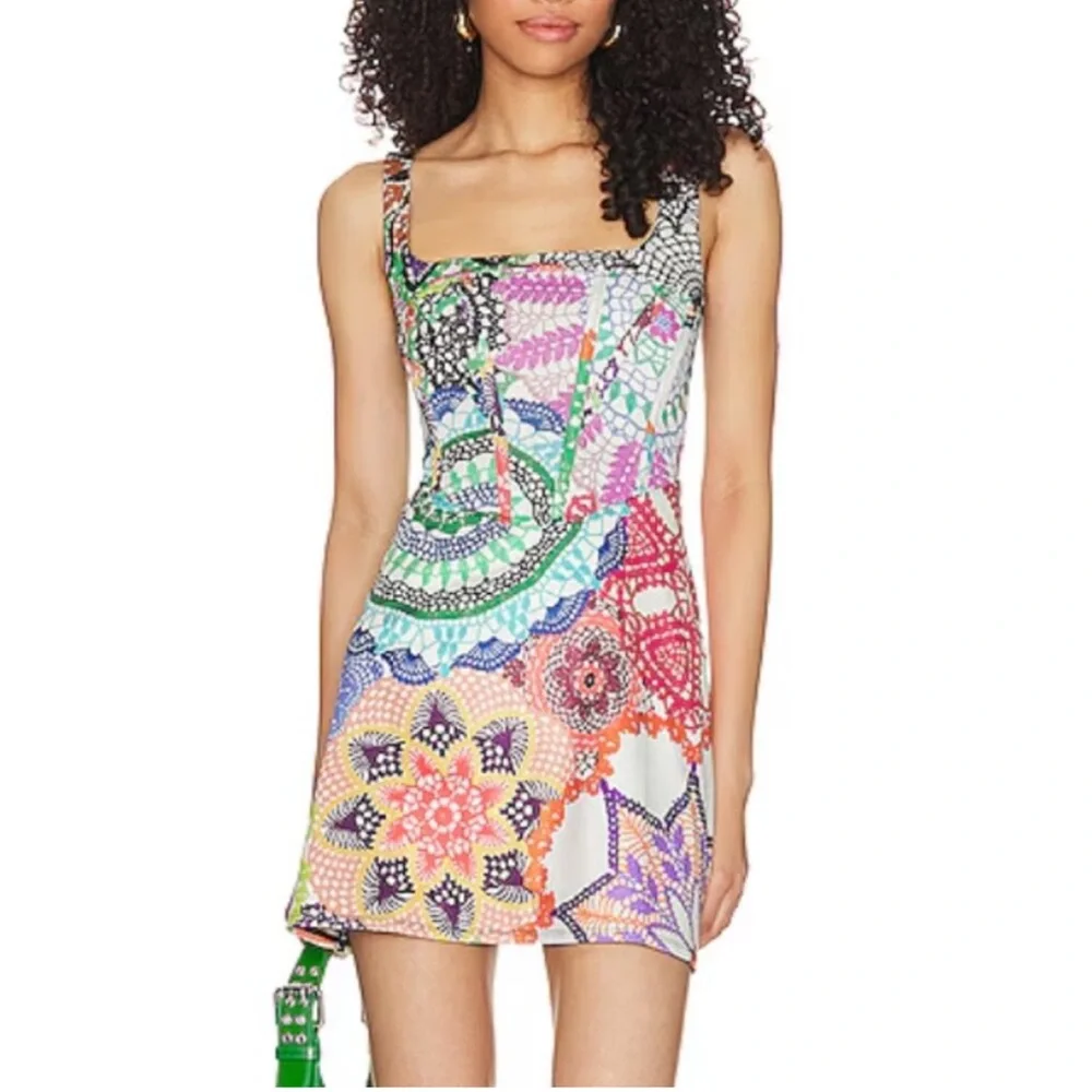 AFRM Raven Mini Dress Multi-Color - Picture 1 of 3